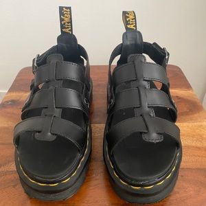 Dr. Marten’s Terry Leather Strap Sandals